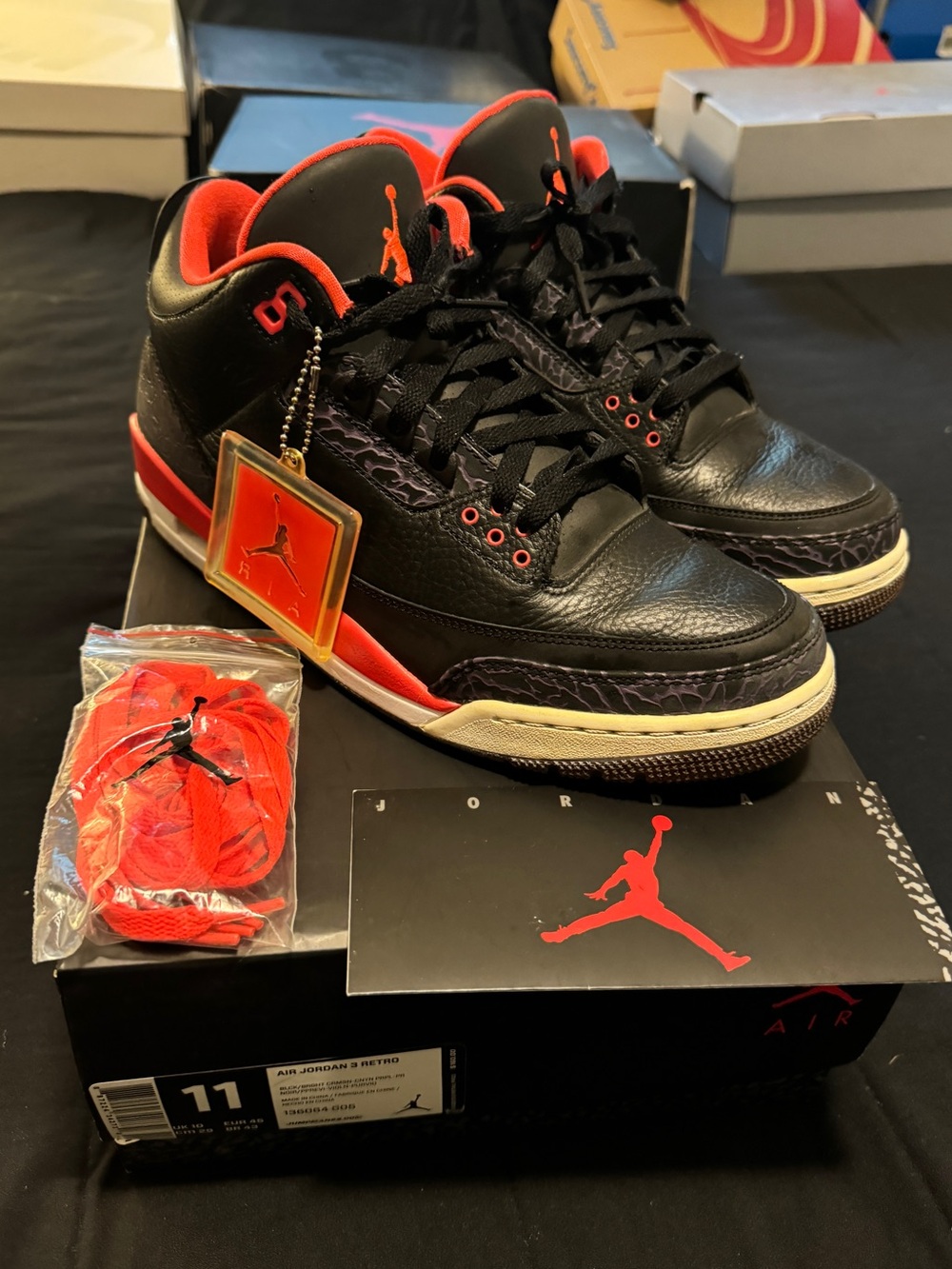 Air Jordan 3 Crimson Men’s Size 11